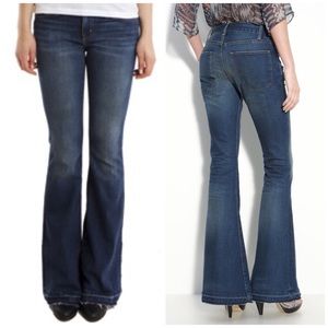 Current Elliott💙Bell Bottom Frayed Flare Jeans 29